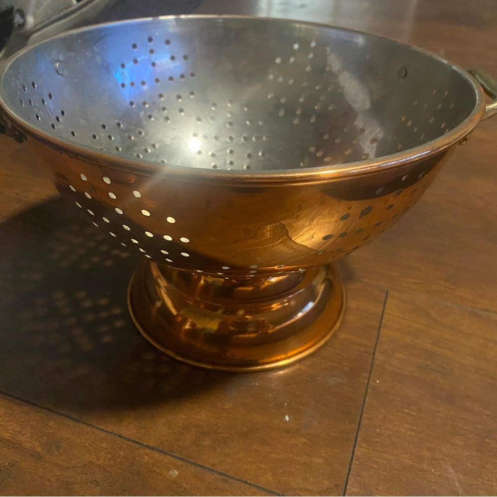 Vintage Copper Cookware Set + Copper Colander – Large Lot - Picture 5 of 5